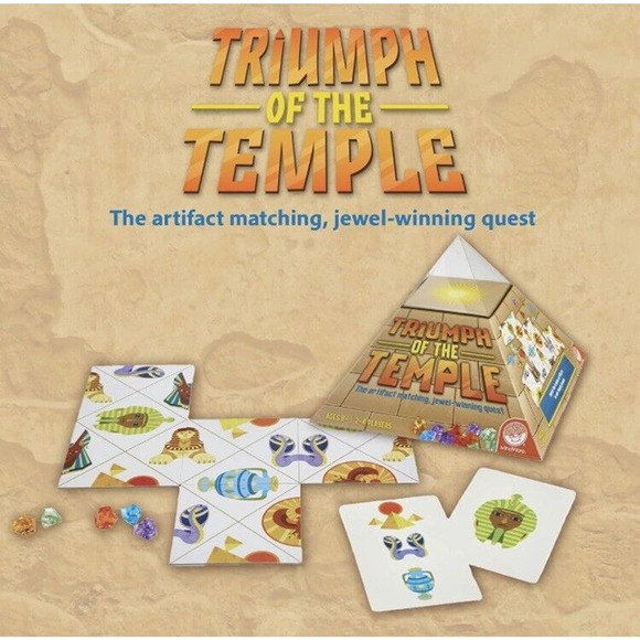 TRIUMPH of the TEMPLE Board GAME Artifact matching Jewel Quest Pyramid Mindware - Picture 1 of 9